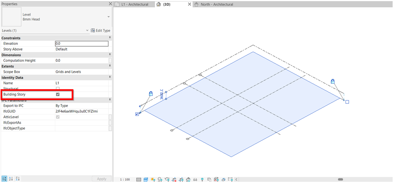 Building Story selected